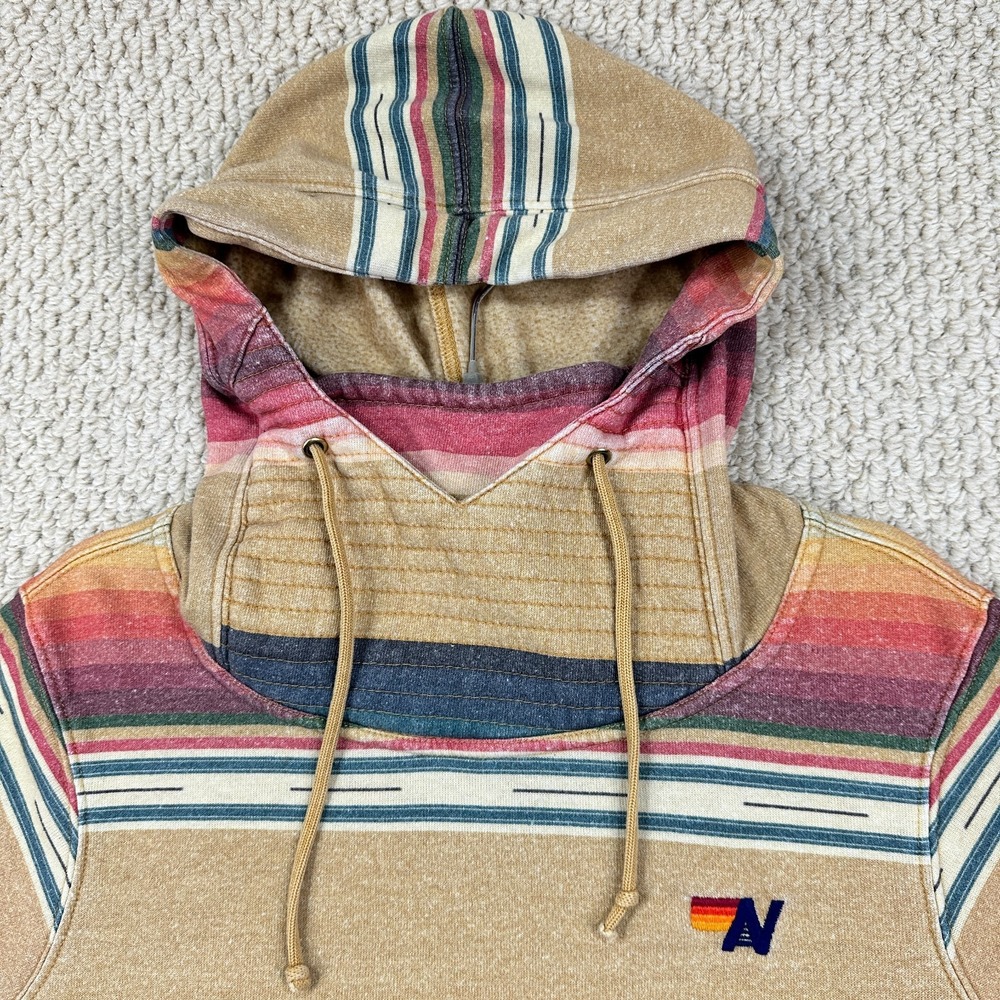 Aviator Nation Hoodie Unisex M Serape Ninja Stripe Aztec Pullover Sweatshirt USA - Picture 13 of 15